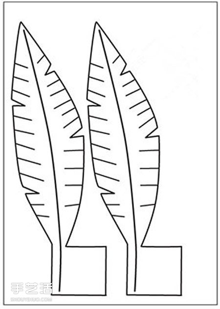 幼儿羽毛笔手工制作 用纸做羽毛笔的方法图解