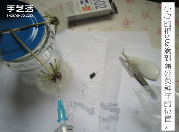 蒲公英树脂标本DIY 嵌花树脂蒲公英制作教程