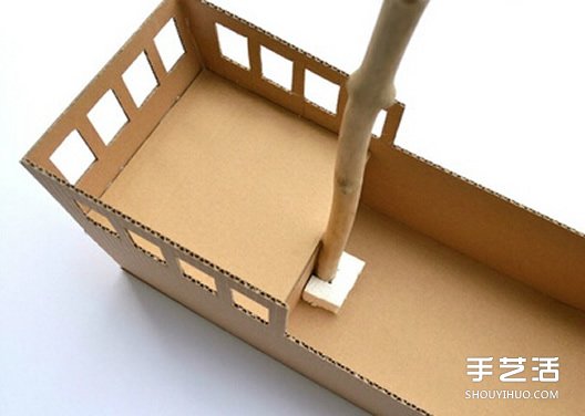 儿童玩具船模型DIY方法 瓦楞纸海盗船手工制作