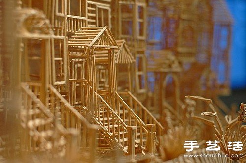 35年10万根牙签纯手工制作旧金山街景模型