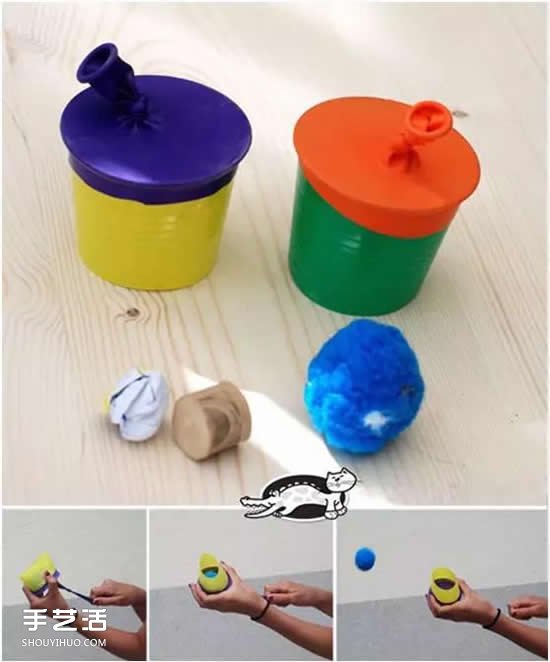 幼儿弹射玩具制作图片 弹弹发射器手工小制作