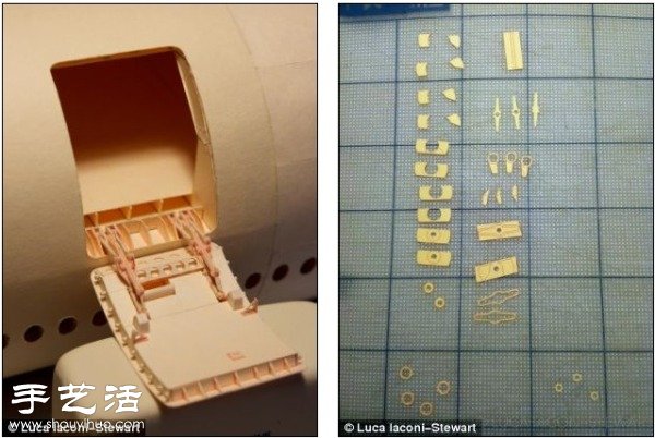 硬纸板DIY制作超精细波音777飞机模型