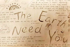 地球需要你英语手抄报图片 the earth need you