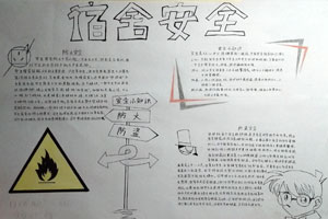 简单的学生宿舍安全手抄报图片