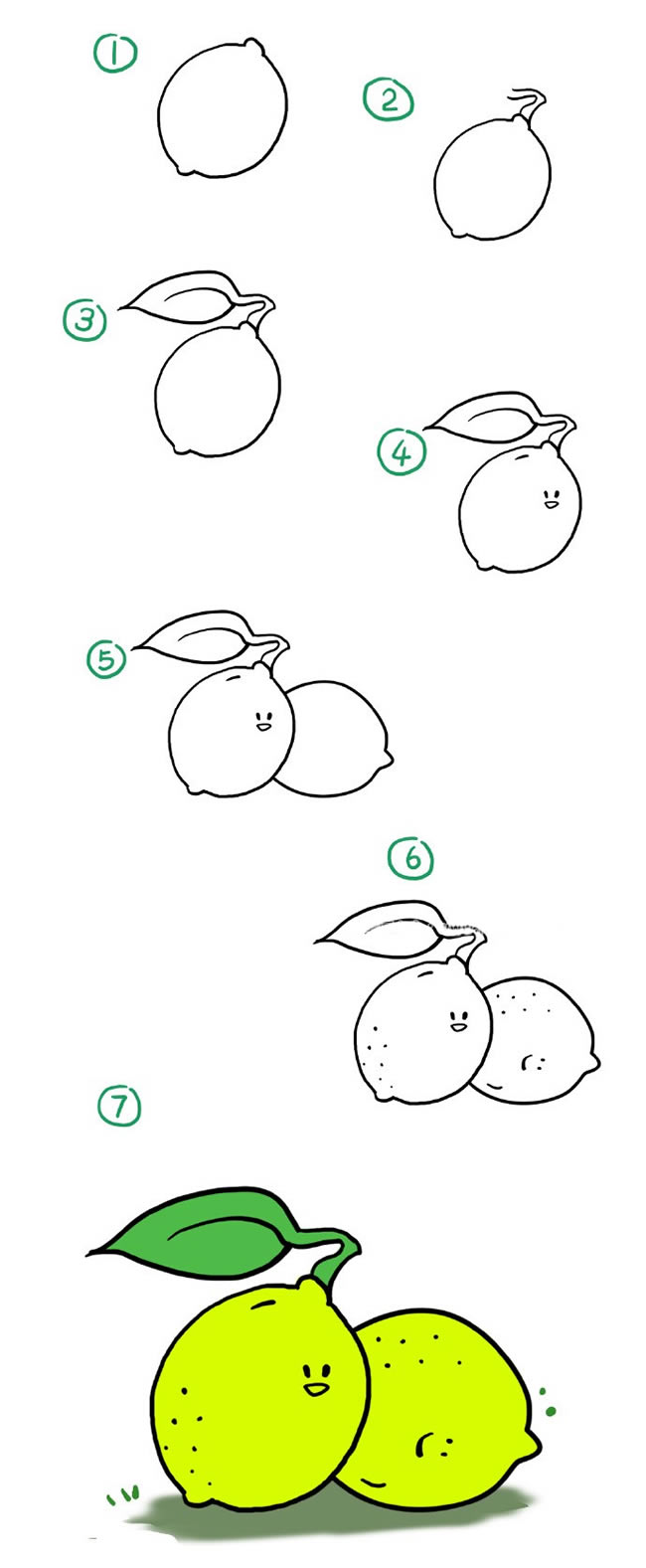 柠檬简笔画图片大全 柠檬怎么画