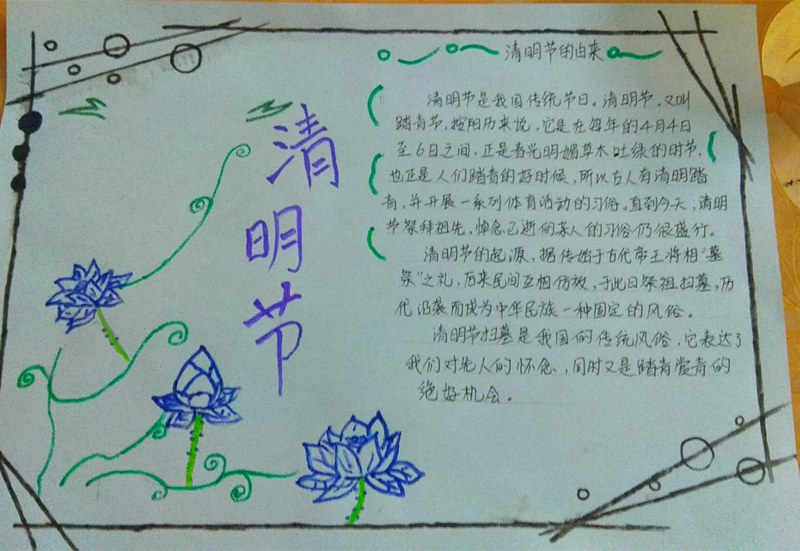 清明节手抄报