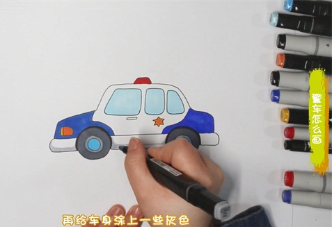 警车简笔画图片 警车怎么画