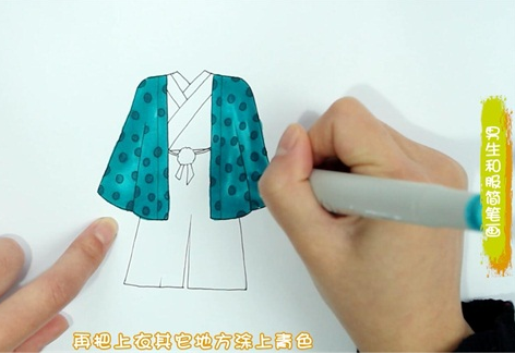 男生和服简笔画图片 和服怎么画