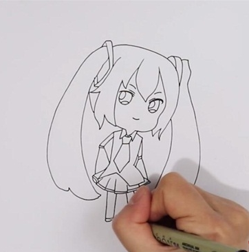 初音未来简笔画图片怎么画