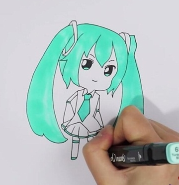 初音未来简笔画图片怎么画