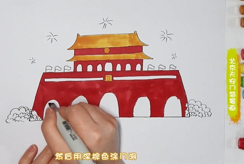 北京天安门简笔画图片怎么画