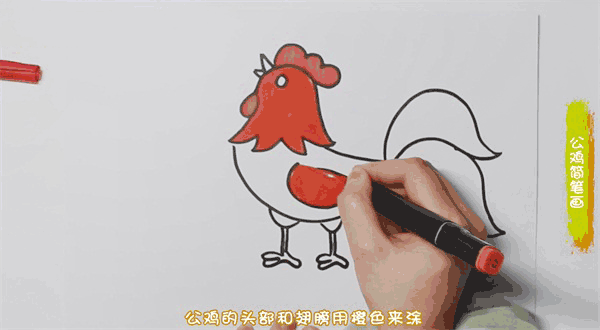 公鸡简笔画图片怎么画的