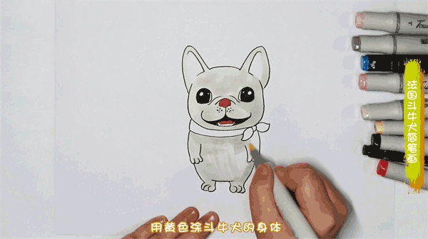 法国斗牛犬简笔画图片 斗牛犬怎么画