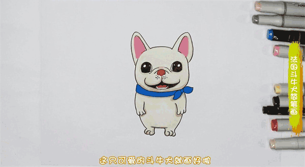 法国斗牛犬简笔画图片 斗牛犬怎么画