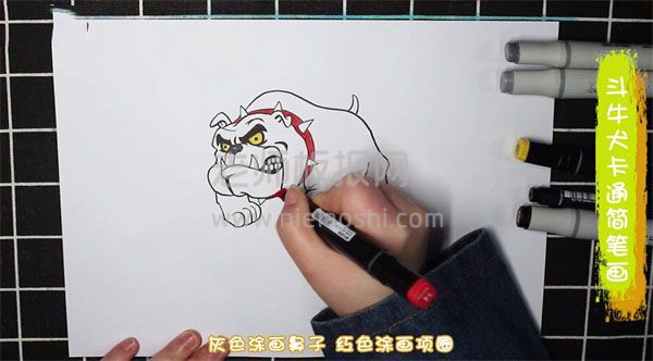 斗牛犬简笔画图片 斗牛犬怎么画的