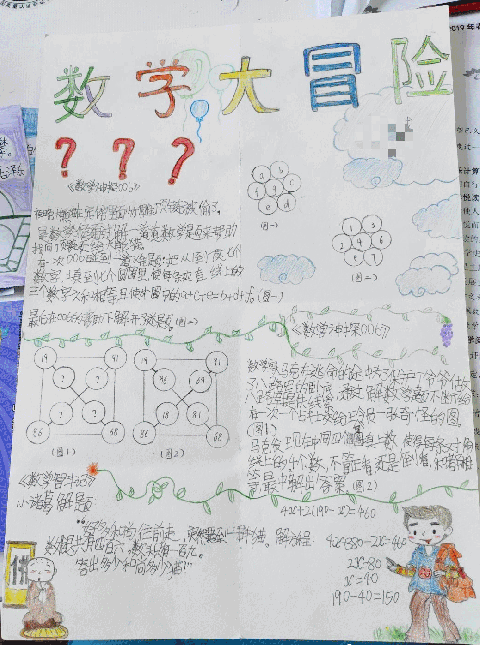 数学大冒险手抄报图片