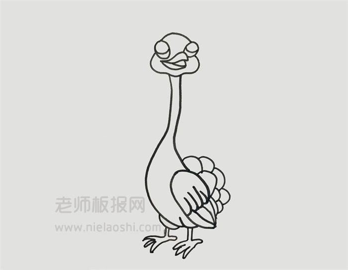 孔雀开屏简笔画图片 孔雀开屏的画法