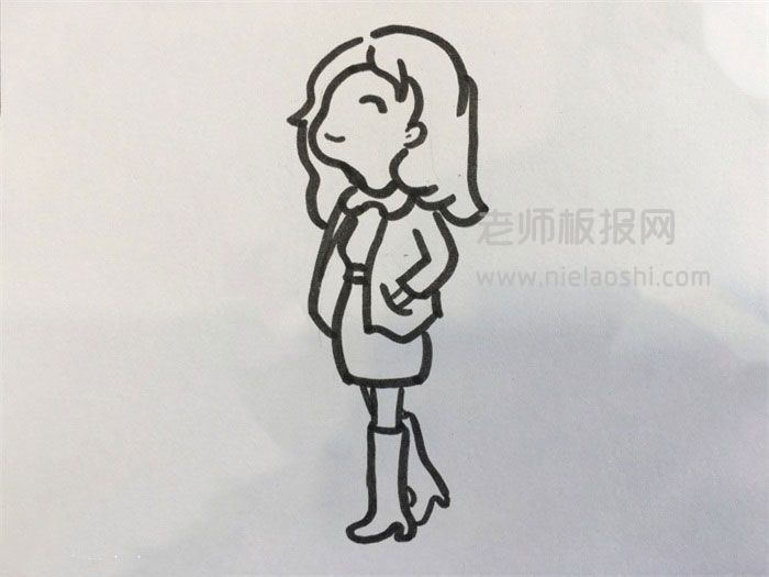 漂亮的女人简笔画图片 女人怎么画的