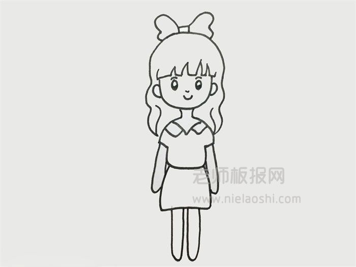 美女简笔画图片 美女的画法