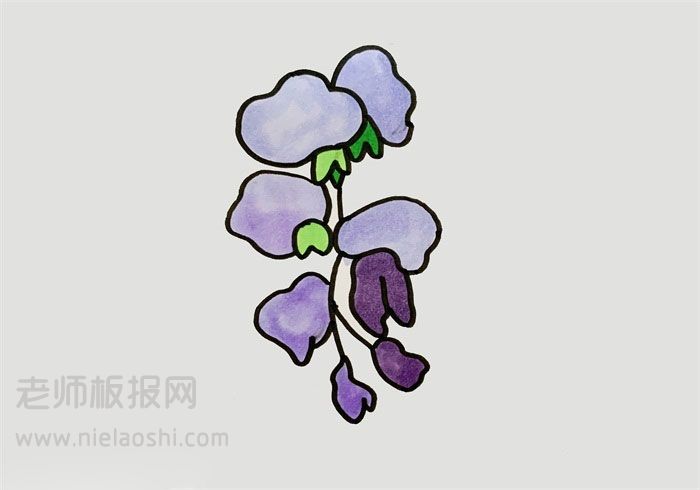 紫藤花简笔画图片 紫藤花怎么画的