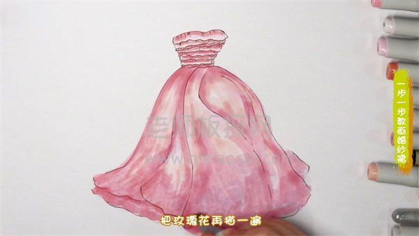 婚纱裙简笔画图片 婚纱的画法