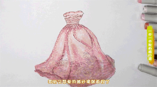 婚纱裙简笔画图片 婚纱的画法