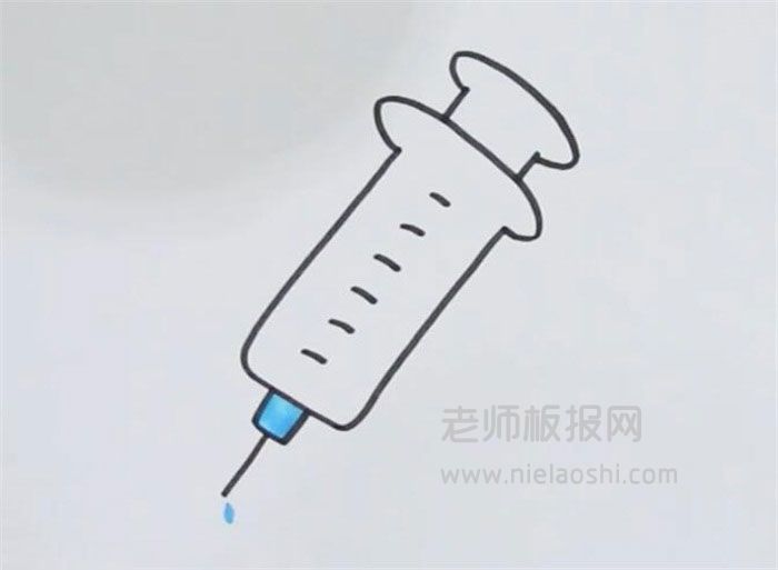 针筒注射器简笔画图片 注射器怎么画的