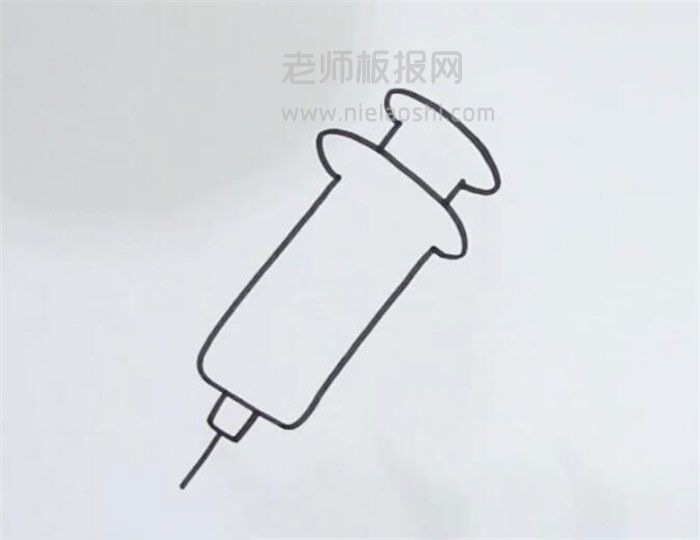 针筒注射器简笔画图片 注射器怎么画的