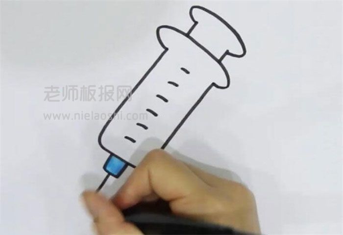 针筒注射器简笔画图片 注射器怎么画的