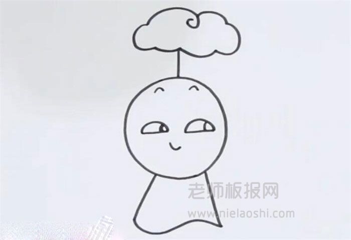 晴天娃娃简笔画