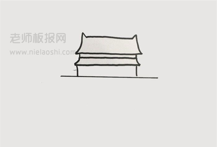 北京天安简笔画；天安门怎么画的