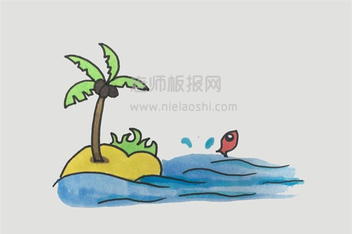 大海简笔画图片 大海怎么画