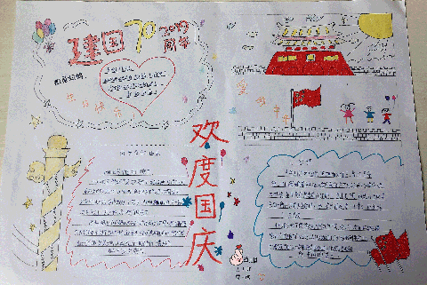 国庆节手抄报：建国70周年