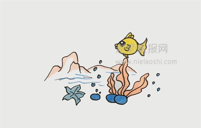 海洋世界简笔画图片 海洋世界怎么画