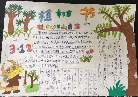 简单的植树节手抄报图片