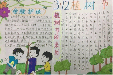 3·12植树节手抄报图片