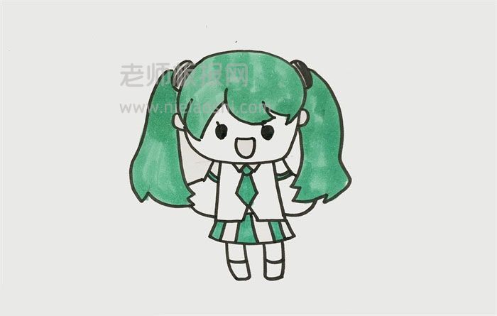 初音简笔画图片 初音怎么画