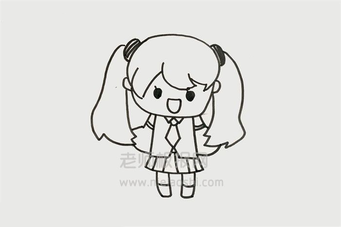 初音简笔画图片 初音怎么画