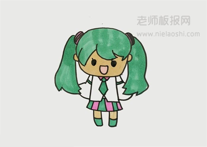 初音简笔画图片 初音怎么画