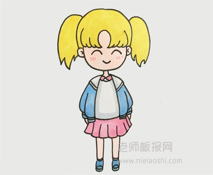 小女孩简笔画图片 女孩怎么画