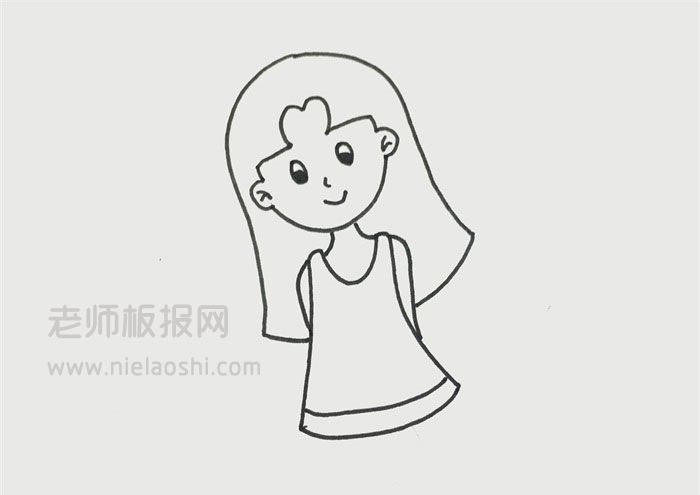 少女简笔画图片 少女要怎么画