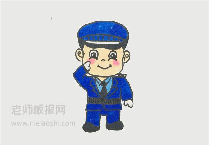 特警简笔画图片 特警怎么画