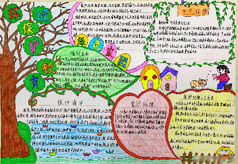 环境保护教育手抄报图片 绿色家园