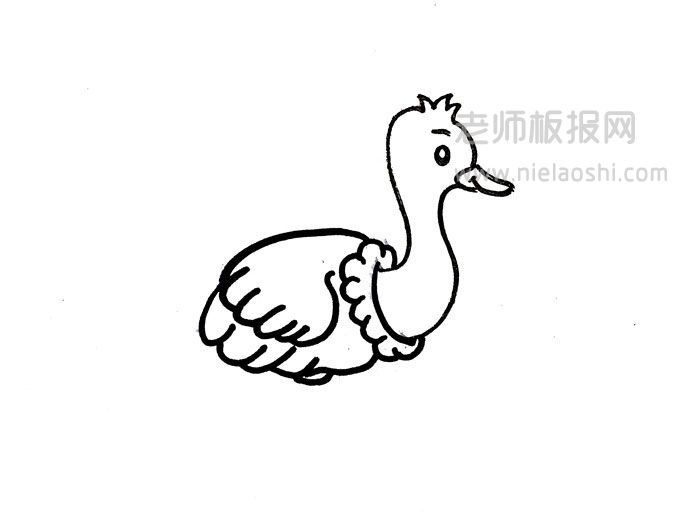 鸵鸟简笔画图片怎么画