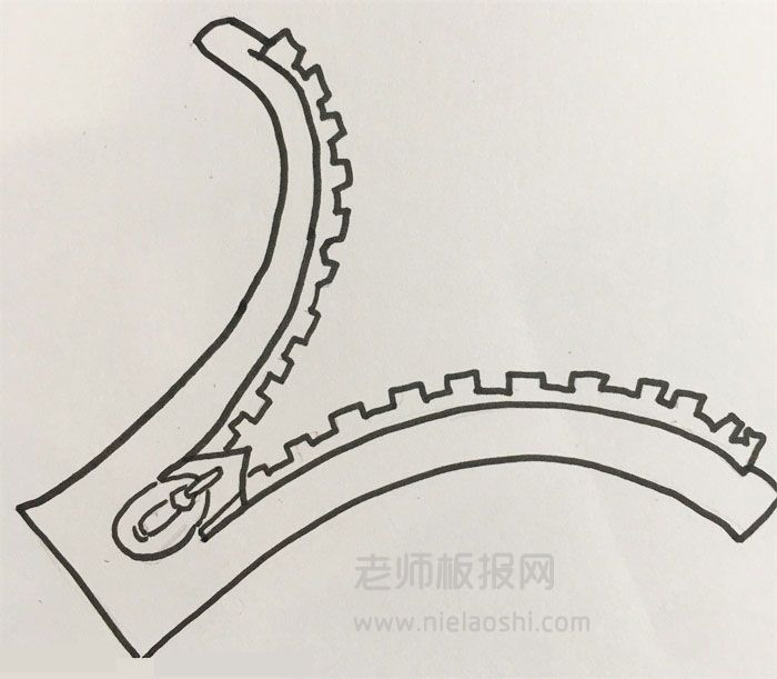 拉链简笔画图片 拉链怎么画