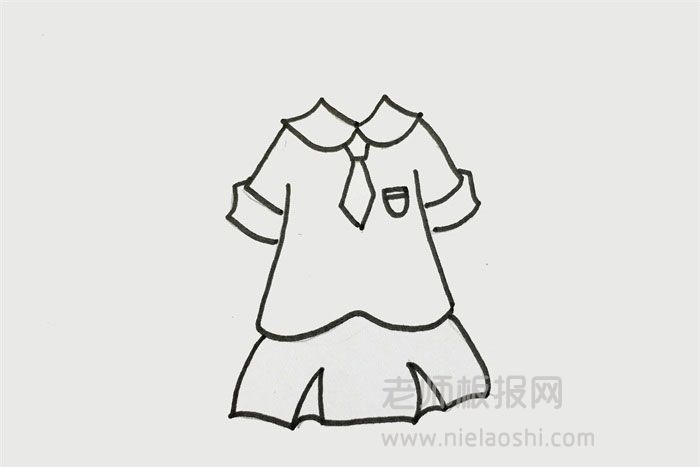 女生校服简笔画图片 校服怎么画