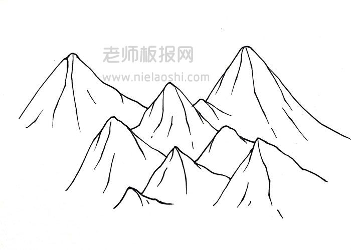 喜马拉雅山简笔画图片 喜马拉雅山怎么画