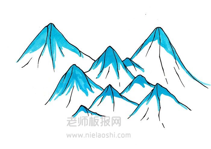 喜马拉雅山简笔画图片 喜马拉雅山怎么画