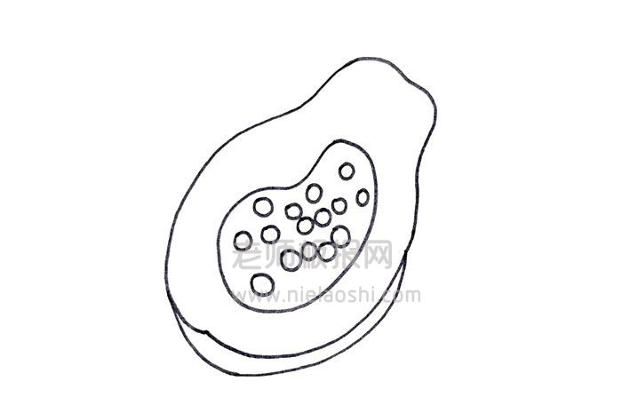 木瓜简笔画图片 木瓜怎么画的