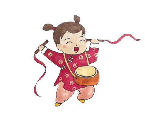 女孩迎新年简笔画图片 女孩迎新年怎么画